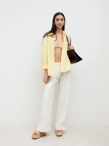 Off-shoulder Solid Ruched Buckle Short Sleeve Top