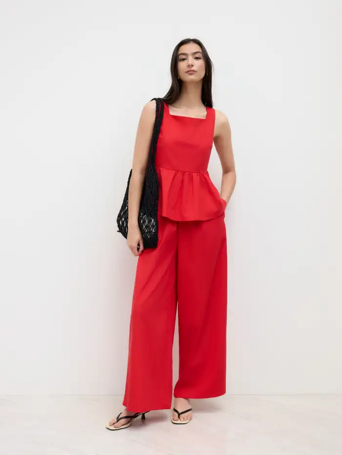 Cotton-blend Off-shoulder Stripes Top & Mid Rise Ruched Maxi Skirt Set