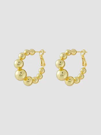 BEADED HOOP EARRINGS