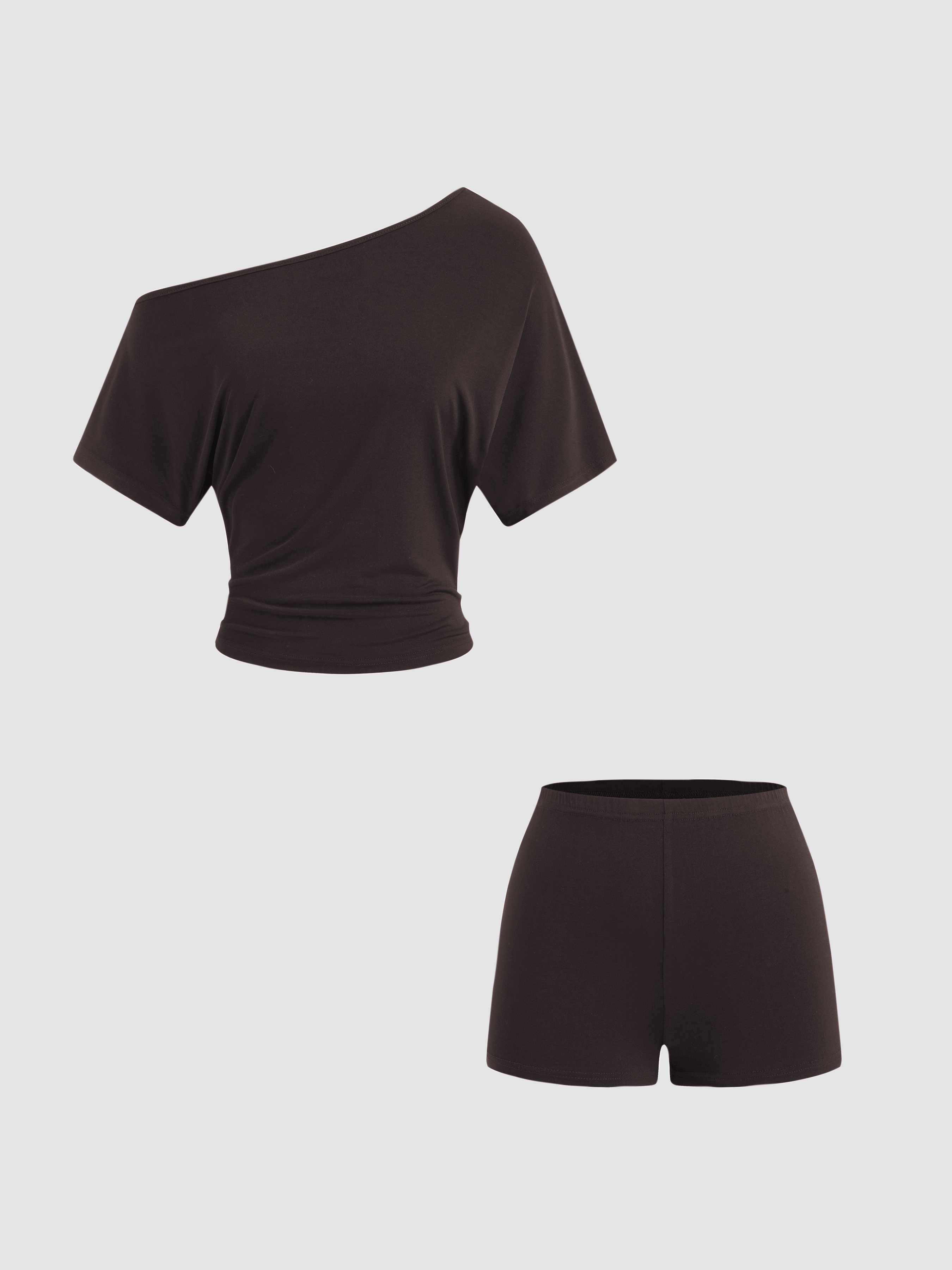 トップス theredthread S gather knit shorts THEREDTHREAD】S gather knit shorts