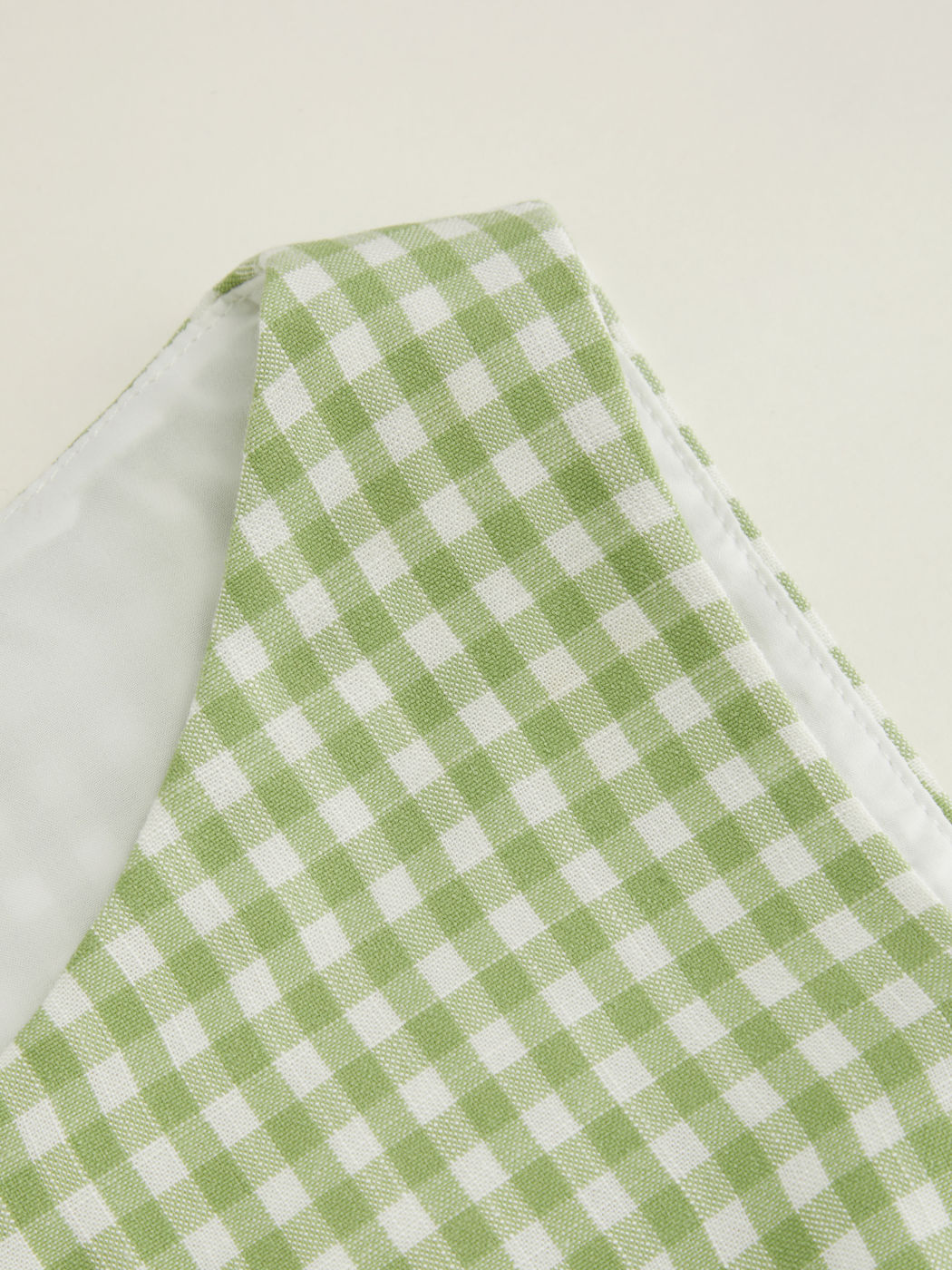 Boat Neck Gingham Button Up Tank Top & Mid Rise Pleated Mini Skirt Set