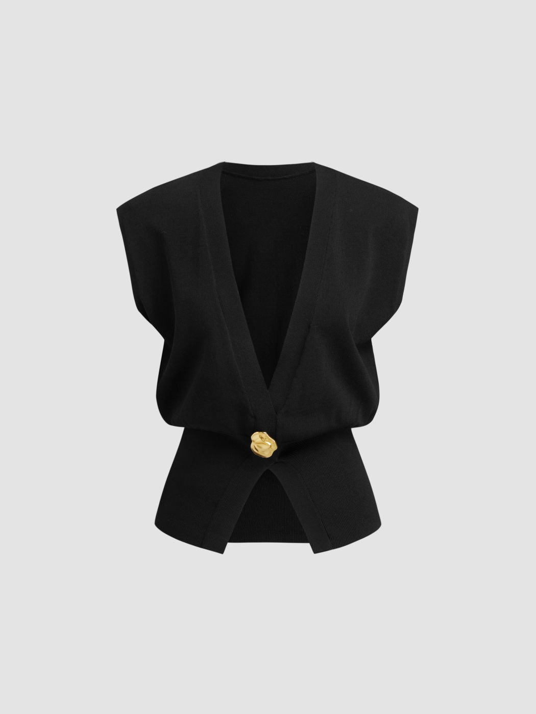 Strick-V-Ausschnitt Vest mit Dolmanärmeln