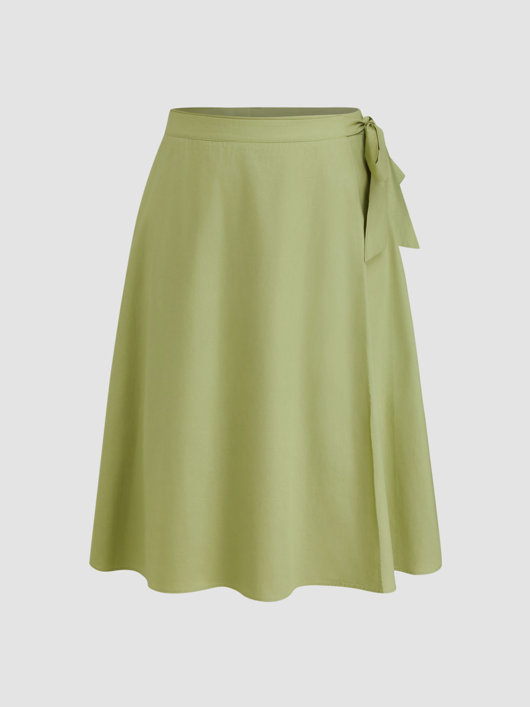 100% Cotton Mid Rise Bowknot Ruffle Hem Maxi Skirt Curve & Plus