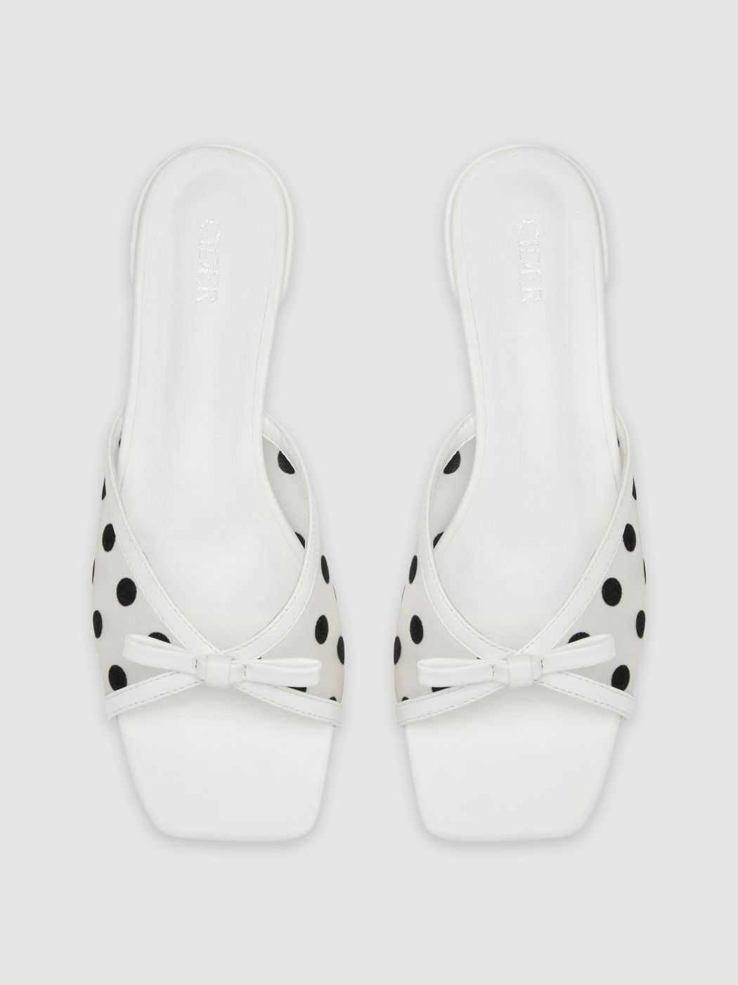 PANTOFOLE A POIS E FIOCCO