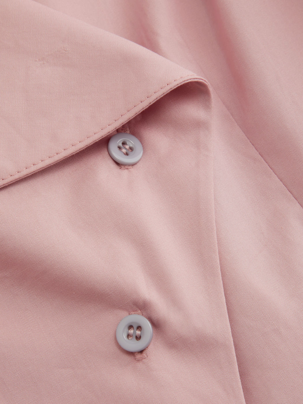 100% Cotton Collar Asymmetrical Button Blouse