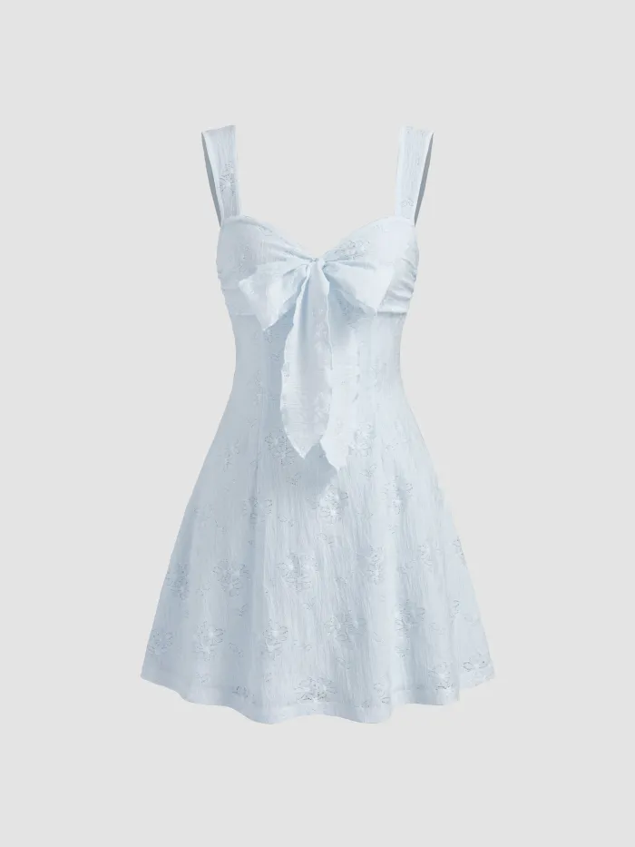 Lace Tube Tie Back Mini Dress