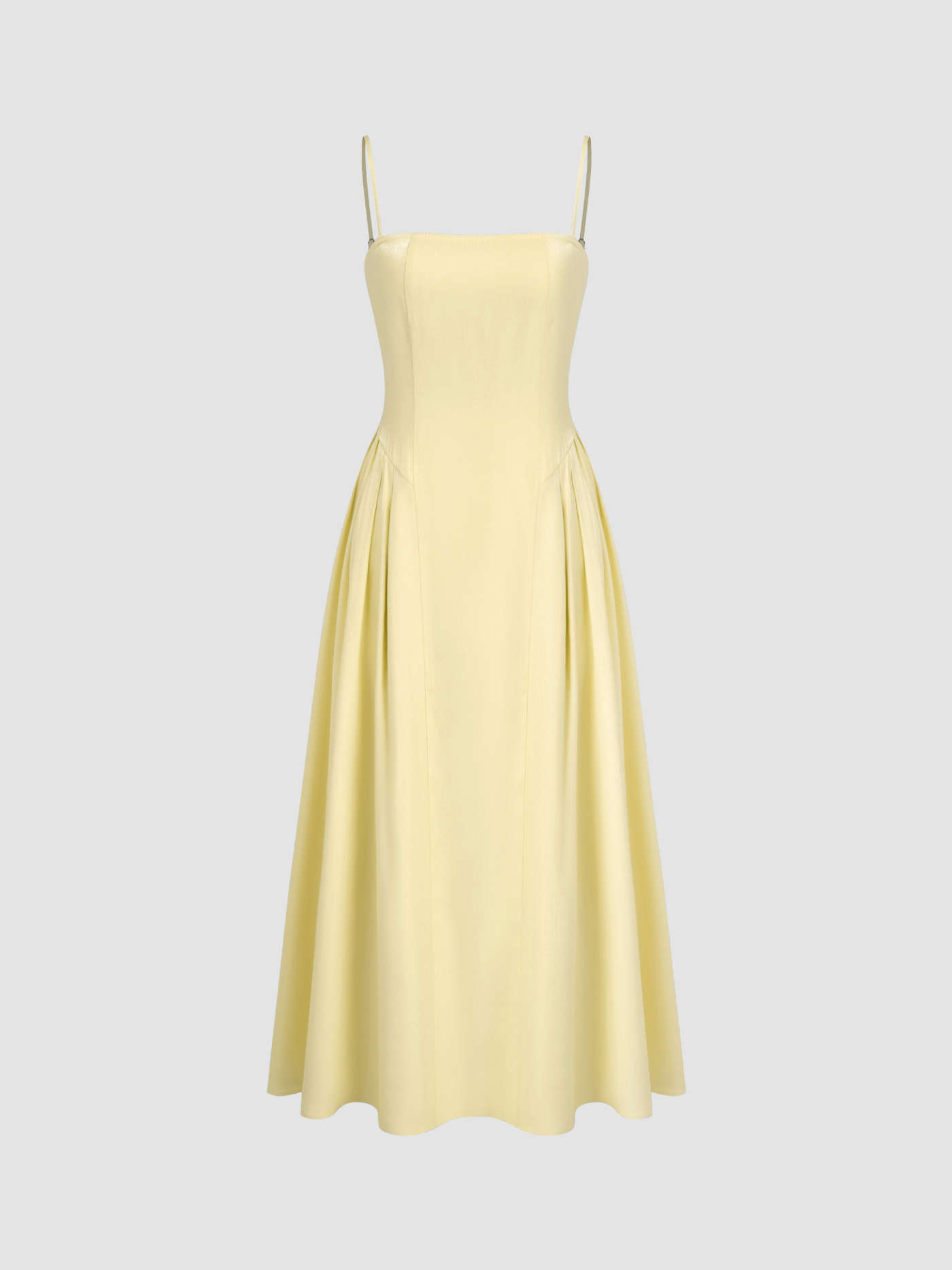 Woven Cotton-blend Ruffle Slip Maxi Dress With Round Neckline Shirred Sleeve Blouse