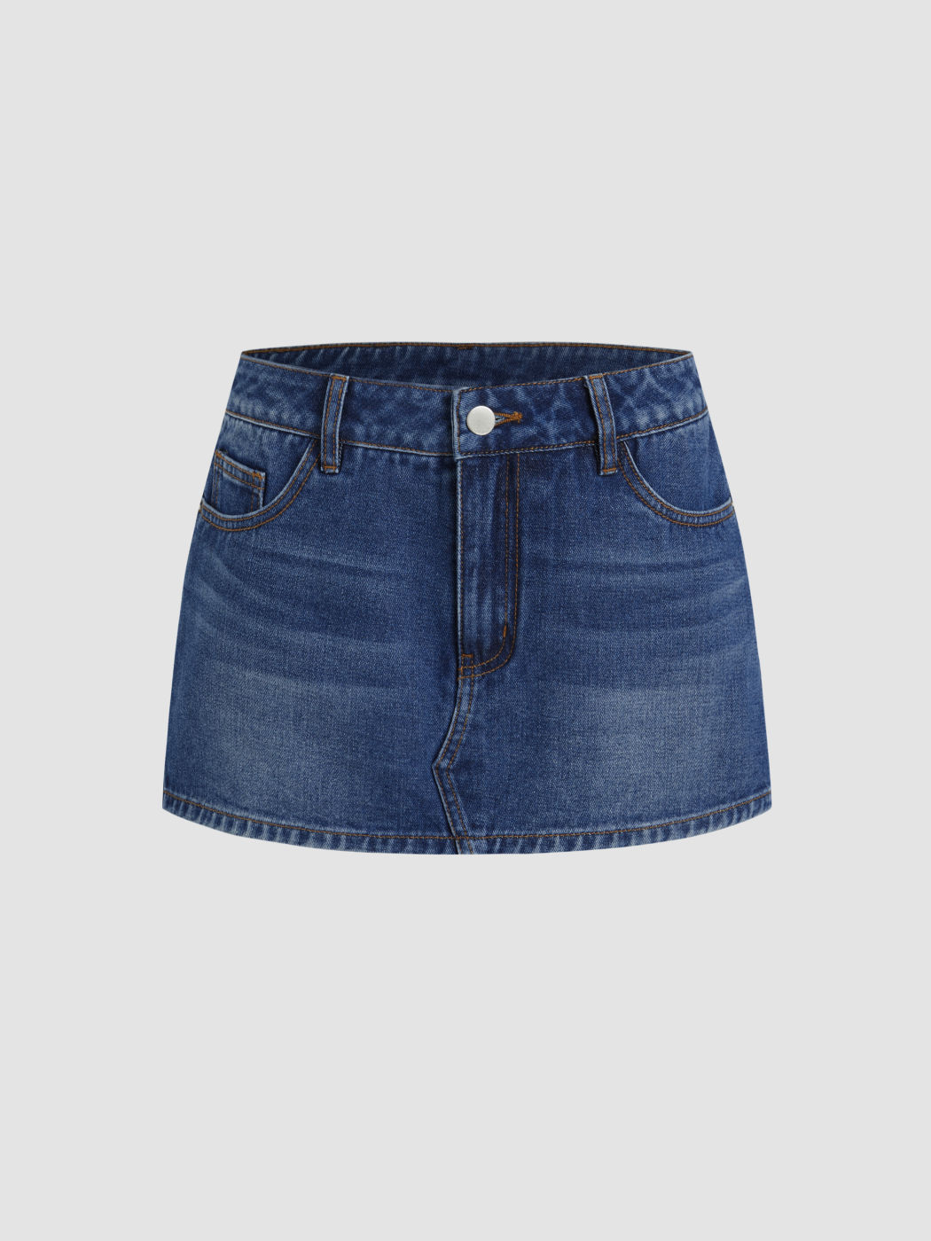 Cider Denim Low Rise Micro Mini Skort