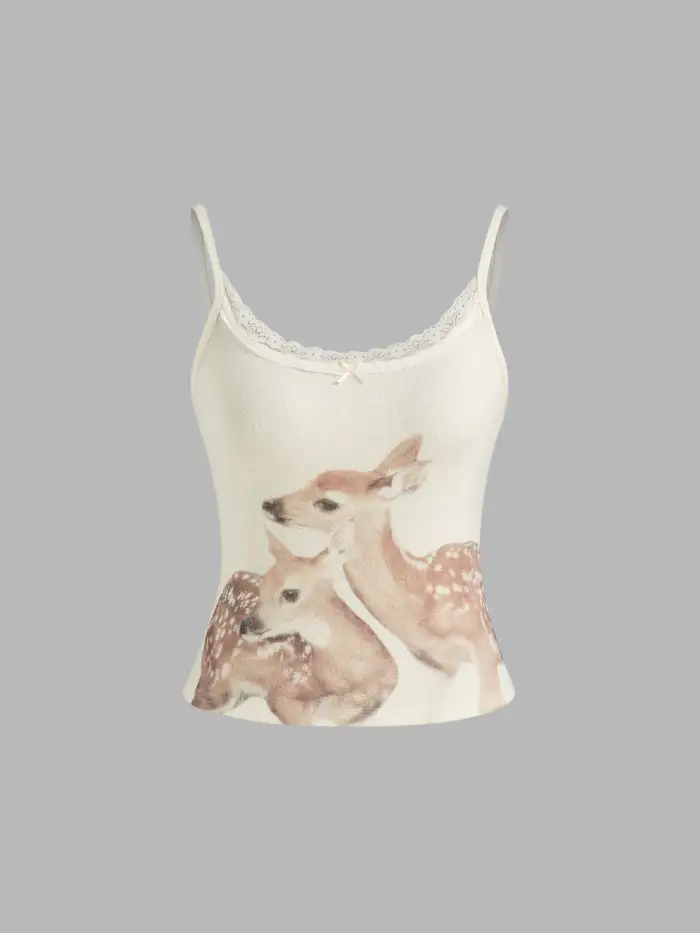 Sweetheart Bowknot Deer Knotted Long Sleeve Top