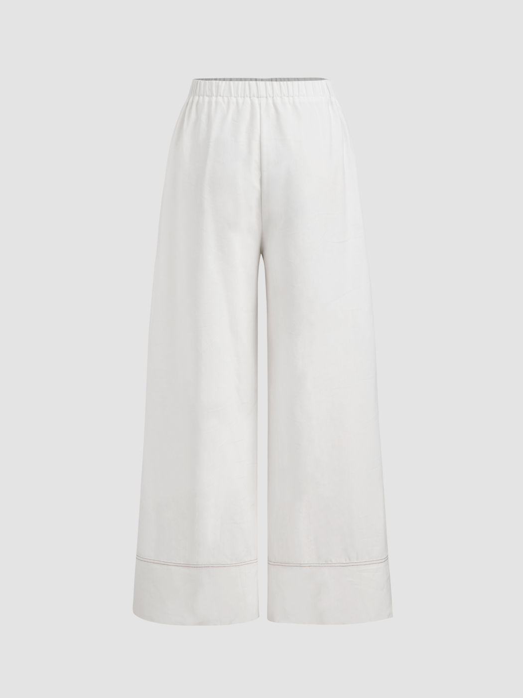 Linen-blend Mid Rise Straight Leg Trousers