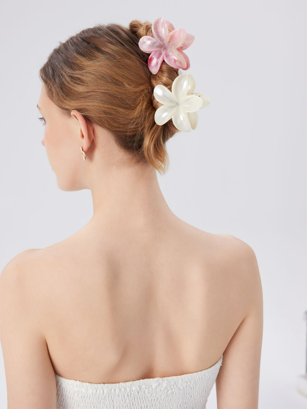 2PCS FLORAL HAIR CLAW SET