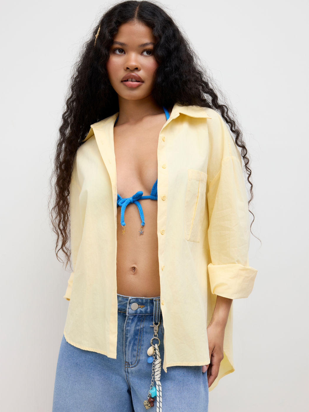 100% Cotton Collar Solid Long Sleeve Shirt