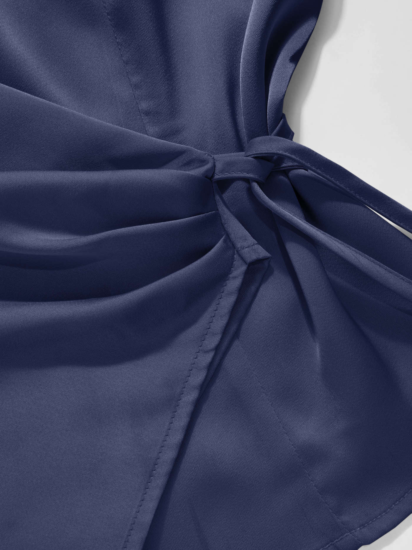 Satin Satin Collar Knotted Shirt For Work