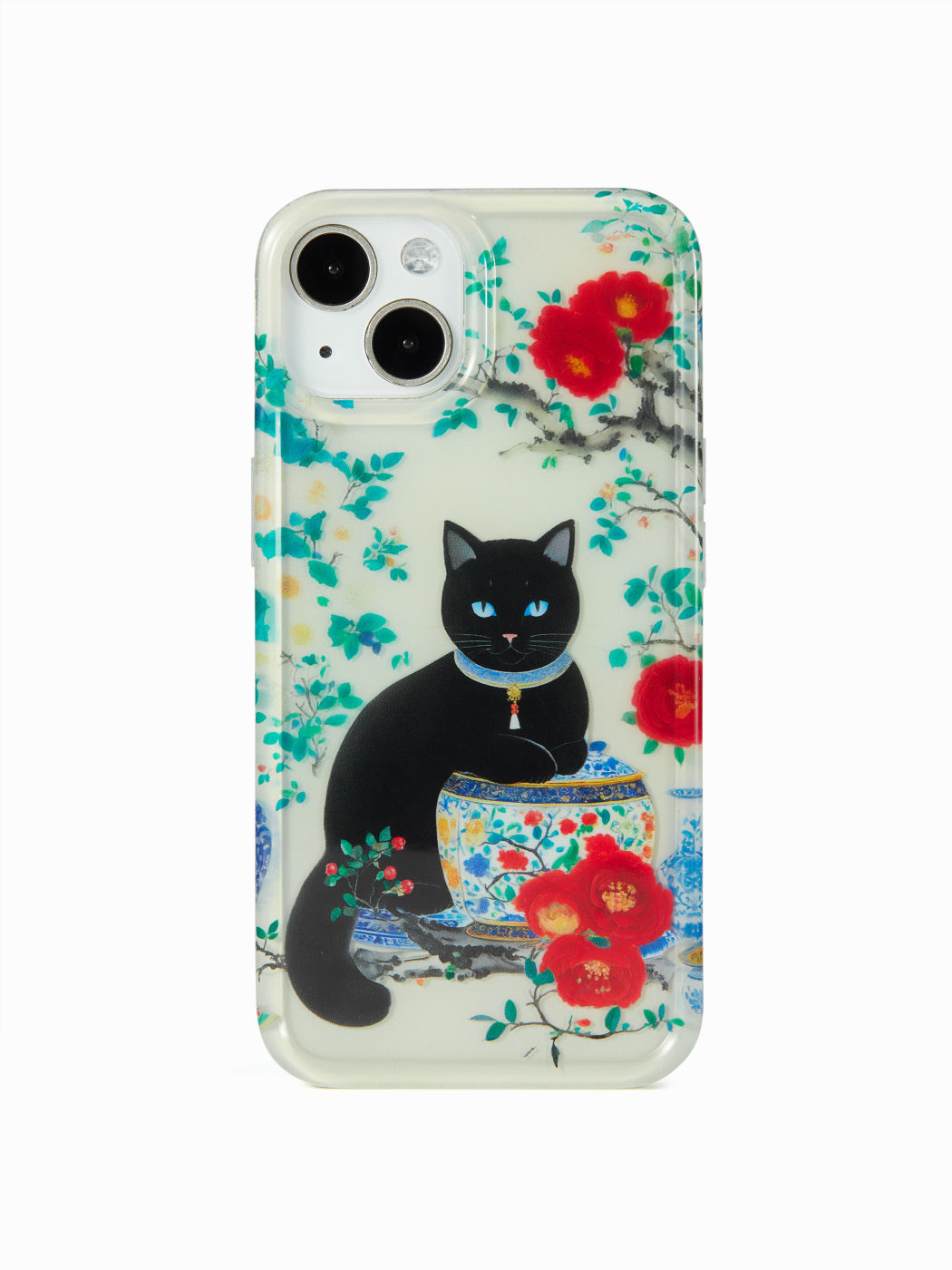 CAT & FLOWER & CUP PHONE CASE