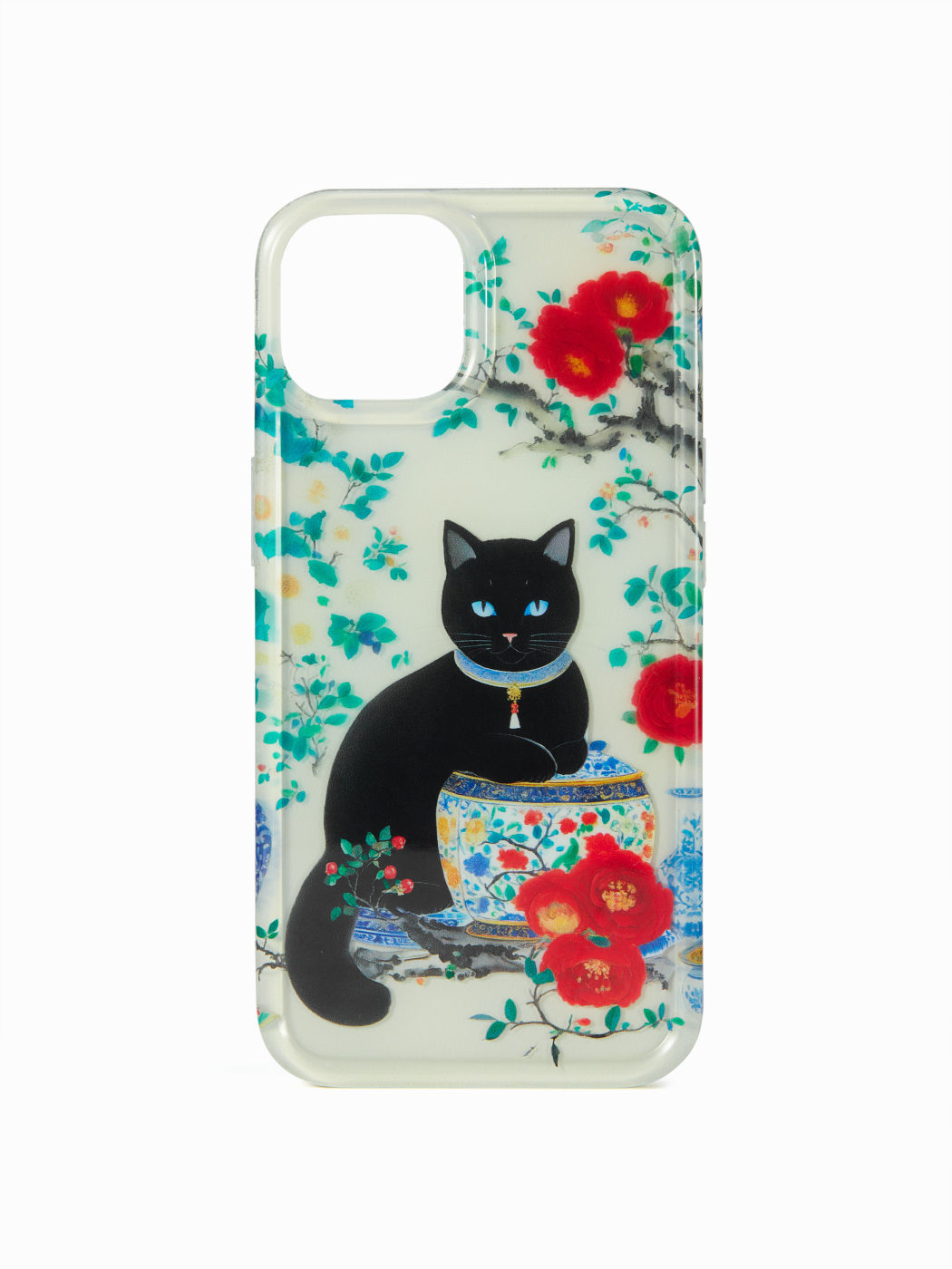CAT & FLOWER & CUP PHONE CASE