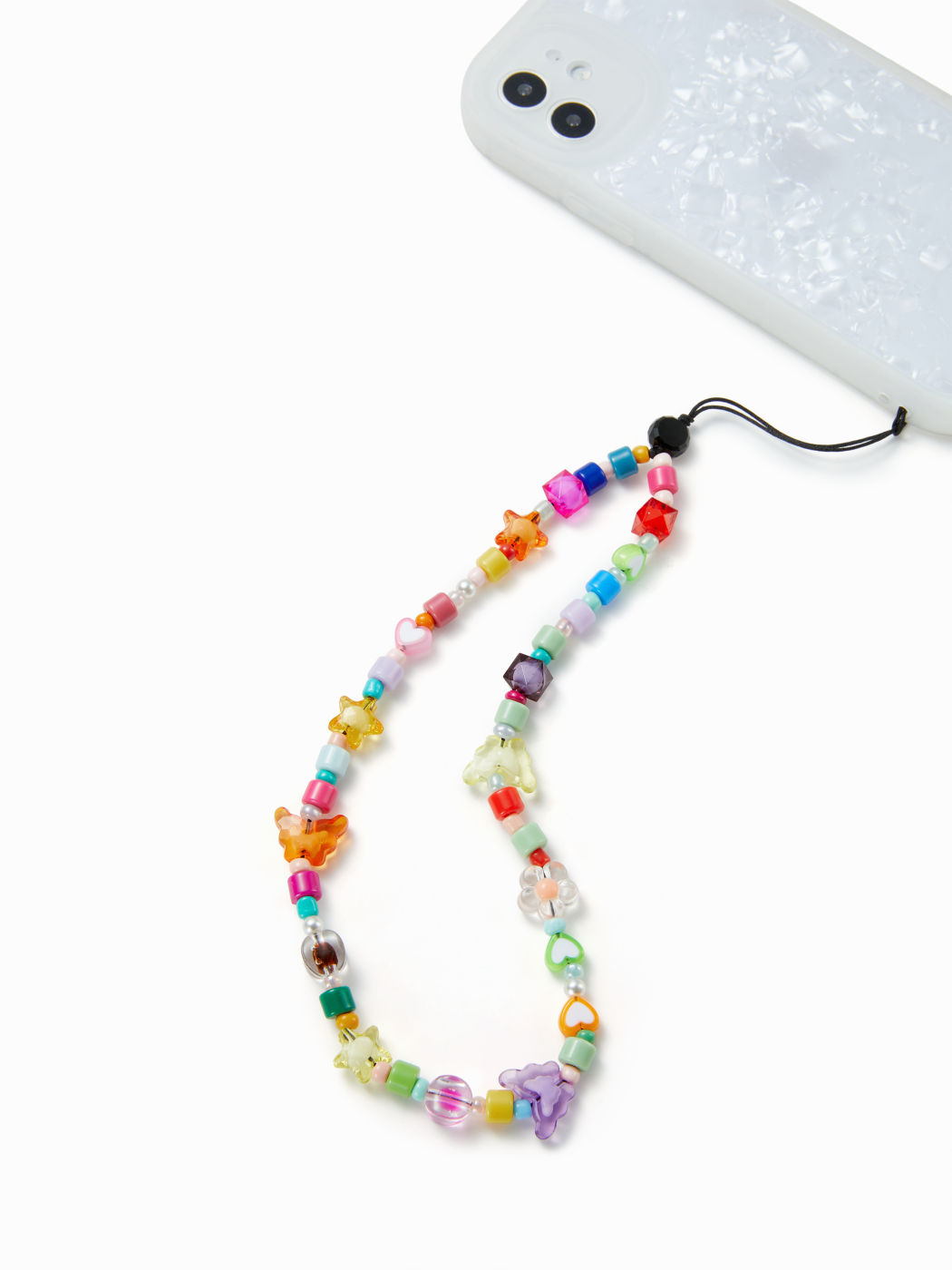 STAR & HEART & BUTTERFLY BEADED PHONE STRAP