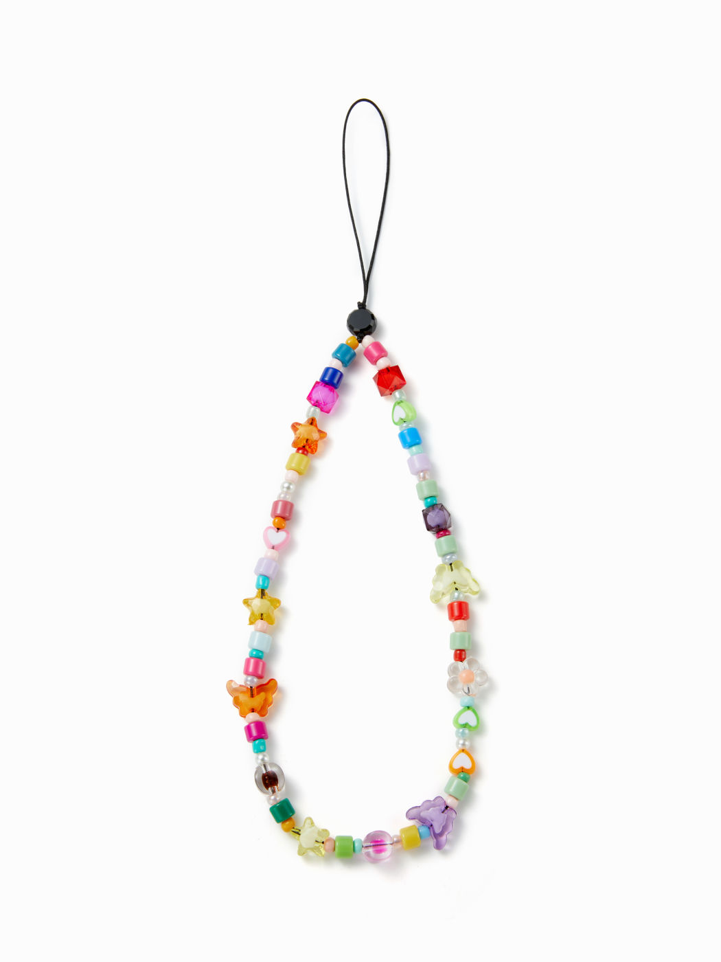 STAR & HEART & BUTTERFLY BEADED PHONE STRAP