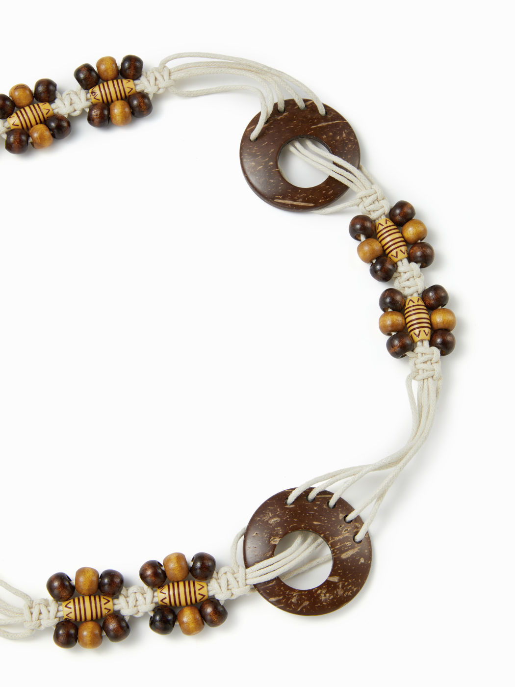 COCONUT SHELL LACE-UP WAIST BELT