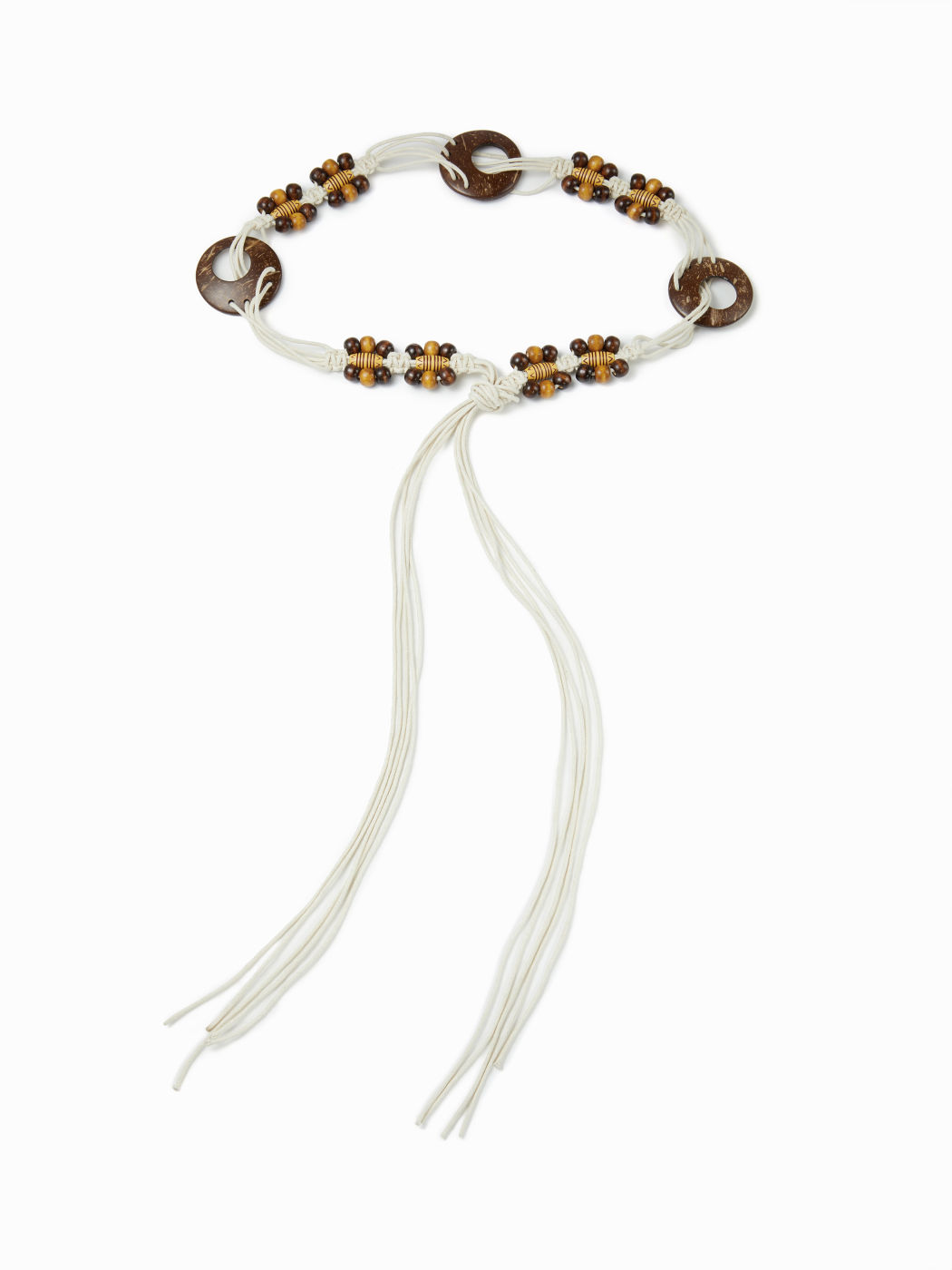COCONUT SHELL LACE-UP WAIST BELT