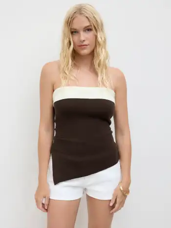 Cowl Neck Ruched Polka Dot Cami Top With Scarf & Mid Rise Mini Skirt Set