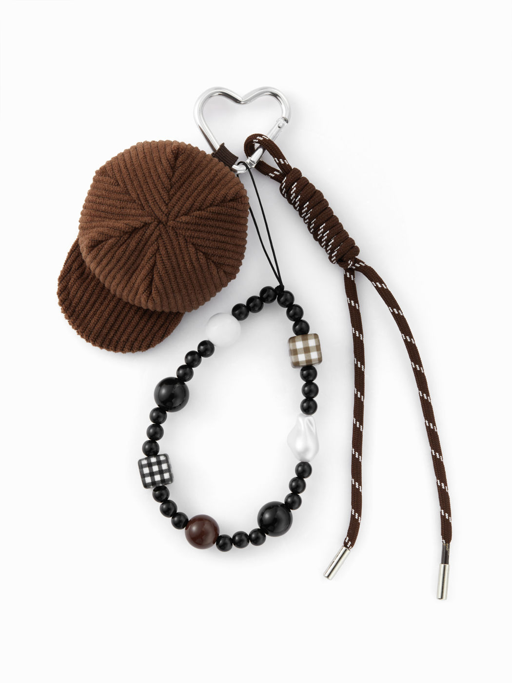 HAT & BEADED & KNOT BAG CHARM