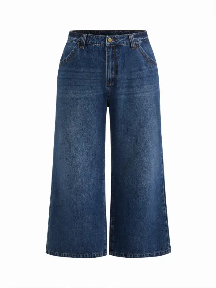 Denim Low-Rise Baggy Curve & Plus For Daily Casual