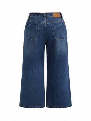 Cider Denim Jeans a gamba dritta lavati a vita media Curve & Plus