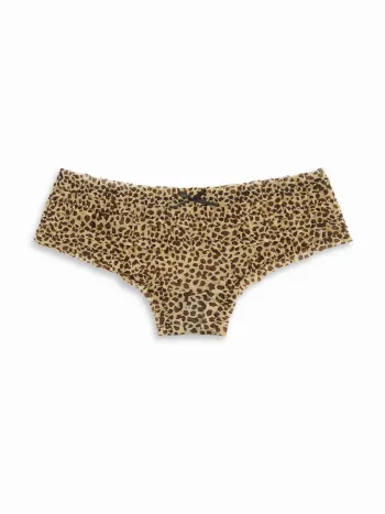Netzstoff-Tiefbund-Brief mit Leopardmuster und Schleife