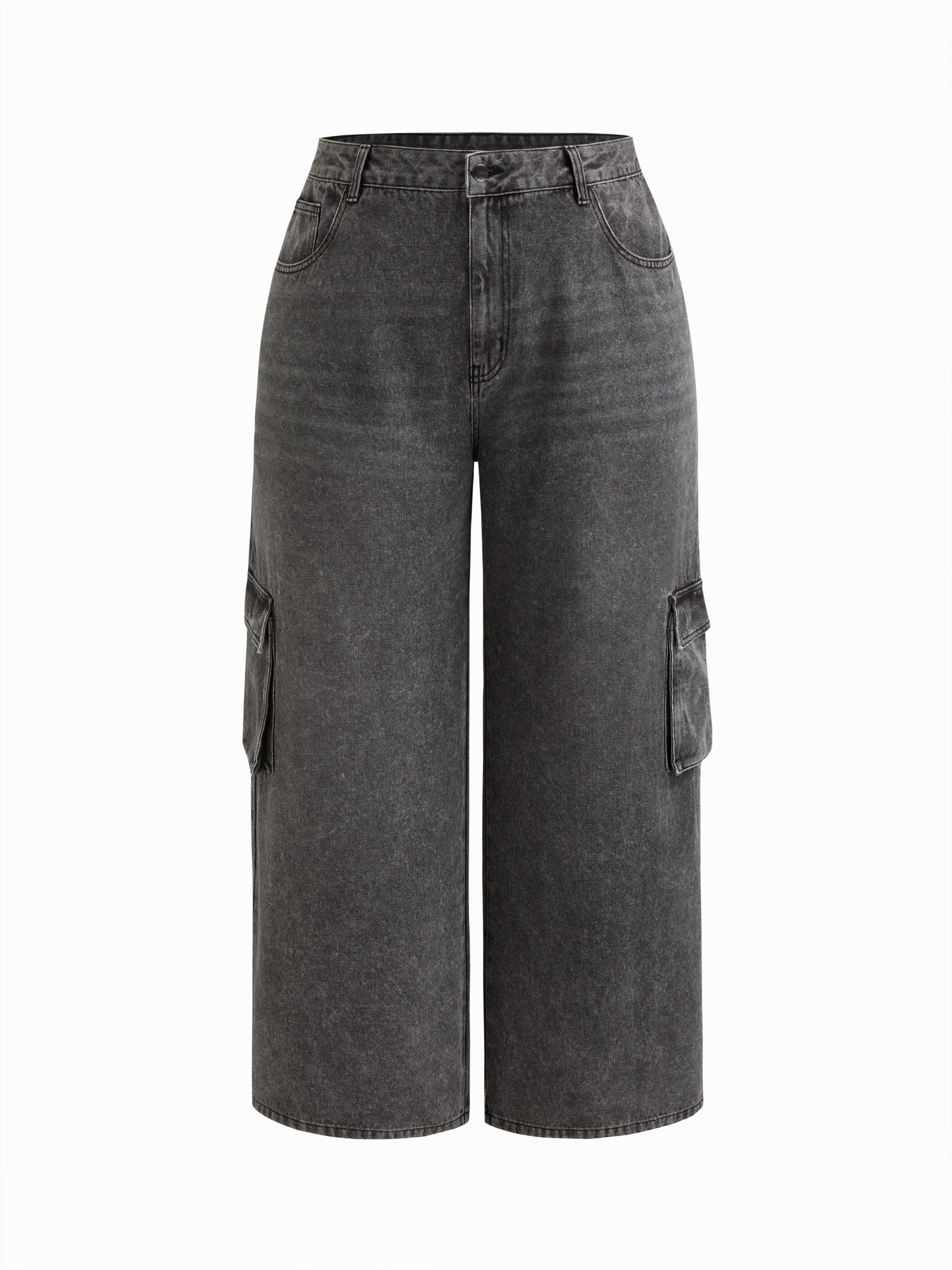 Denim High Waist Baggy Jeans Curve & Plus For School Work