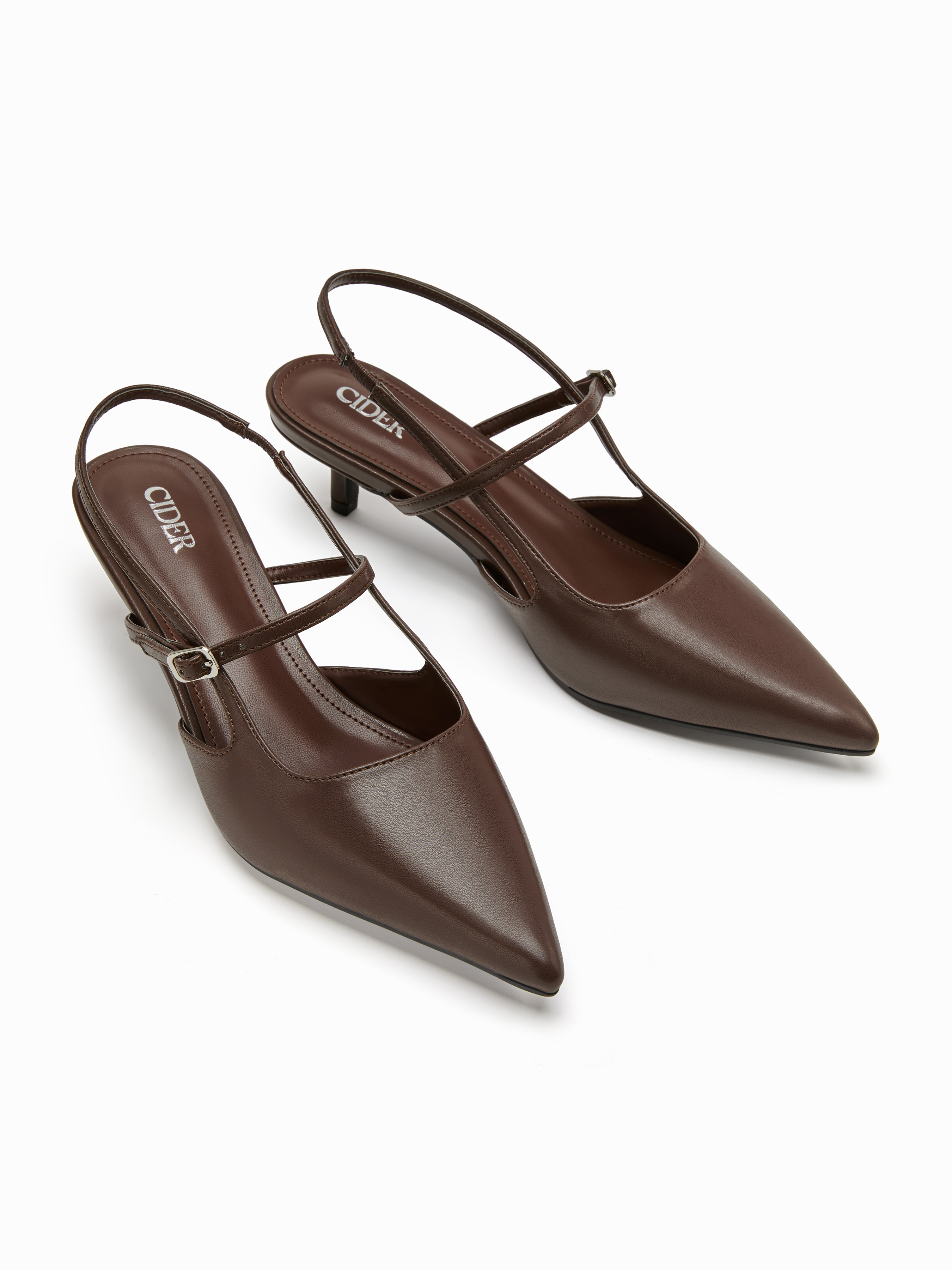 『Cider』メッシュ・スリングバック・ヒール Heels - Cider