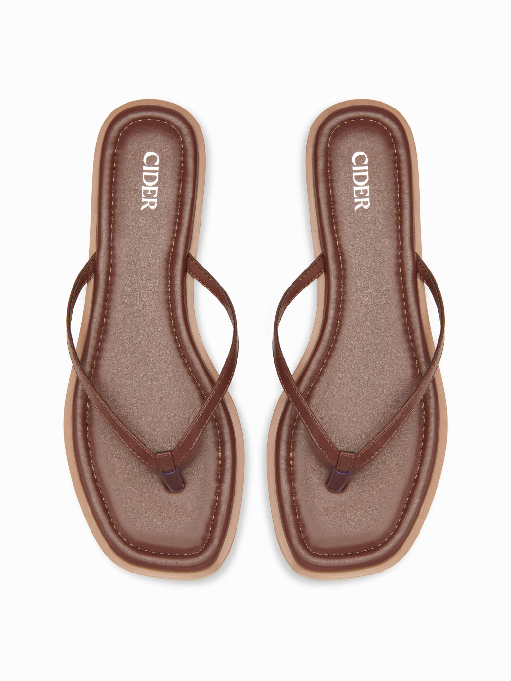 SQUARE TOE FLIP-FLOP SLIPPERS