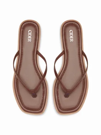 SQUARE TOE FLIP-FLOP SLIPPERS