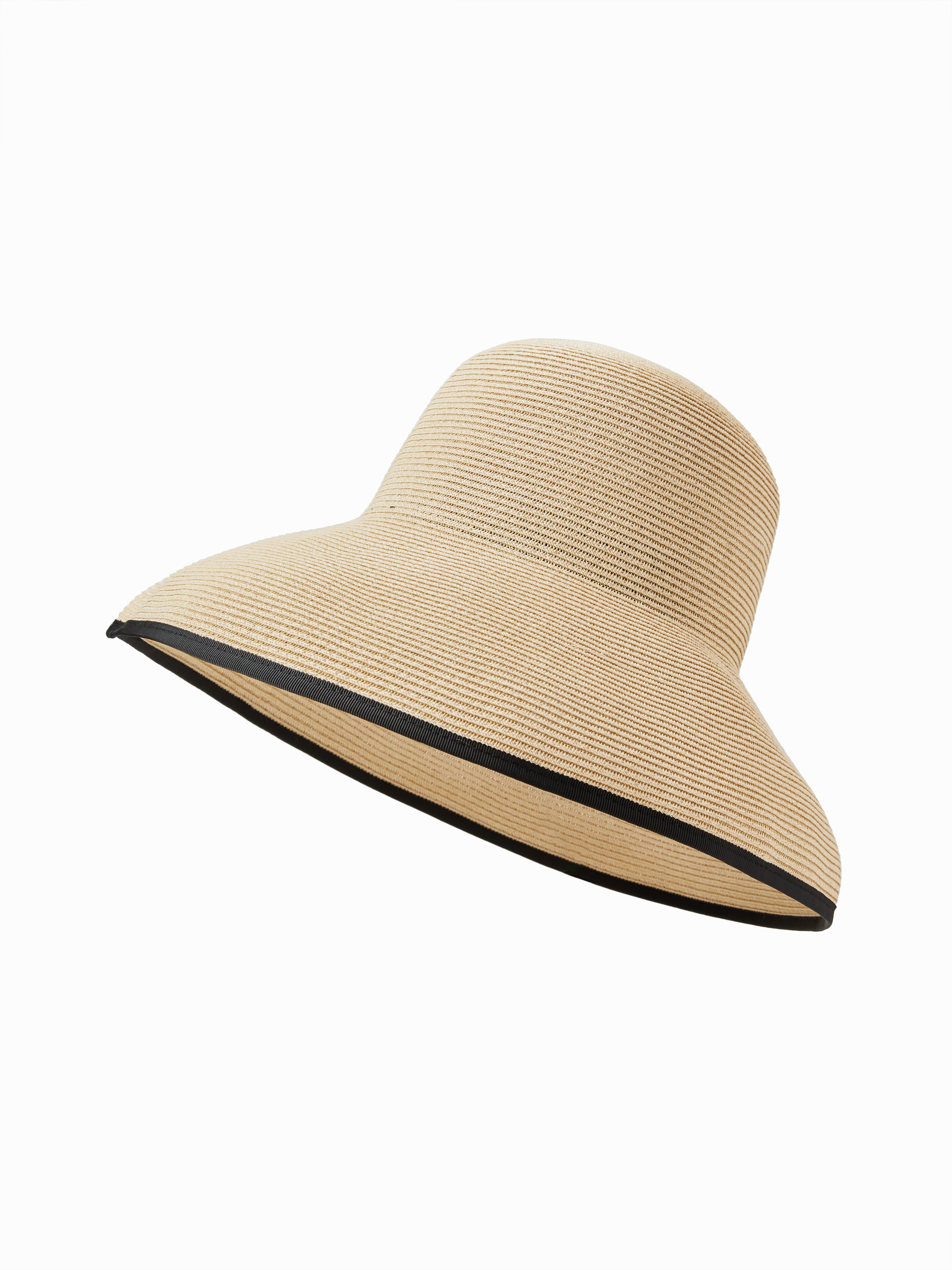 Permanent Vacation Two Tone Paper Woven Floppy Brim Hat One Size Bonuci 6 Pcs Floppy Paper Straw Sun Hat Foldable Packable  main image 2