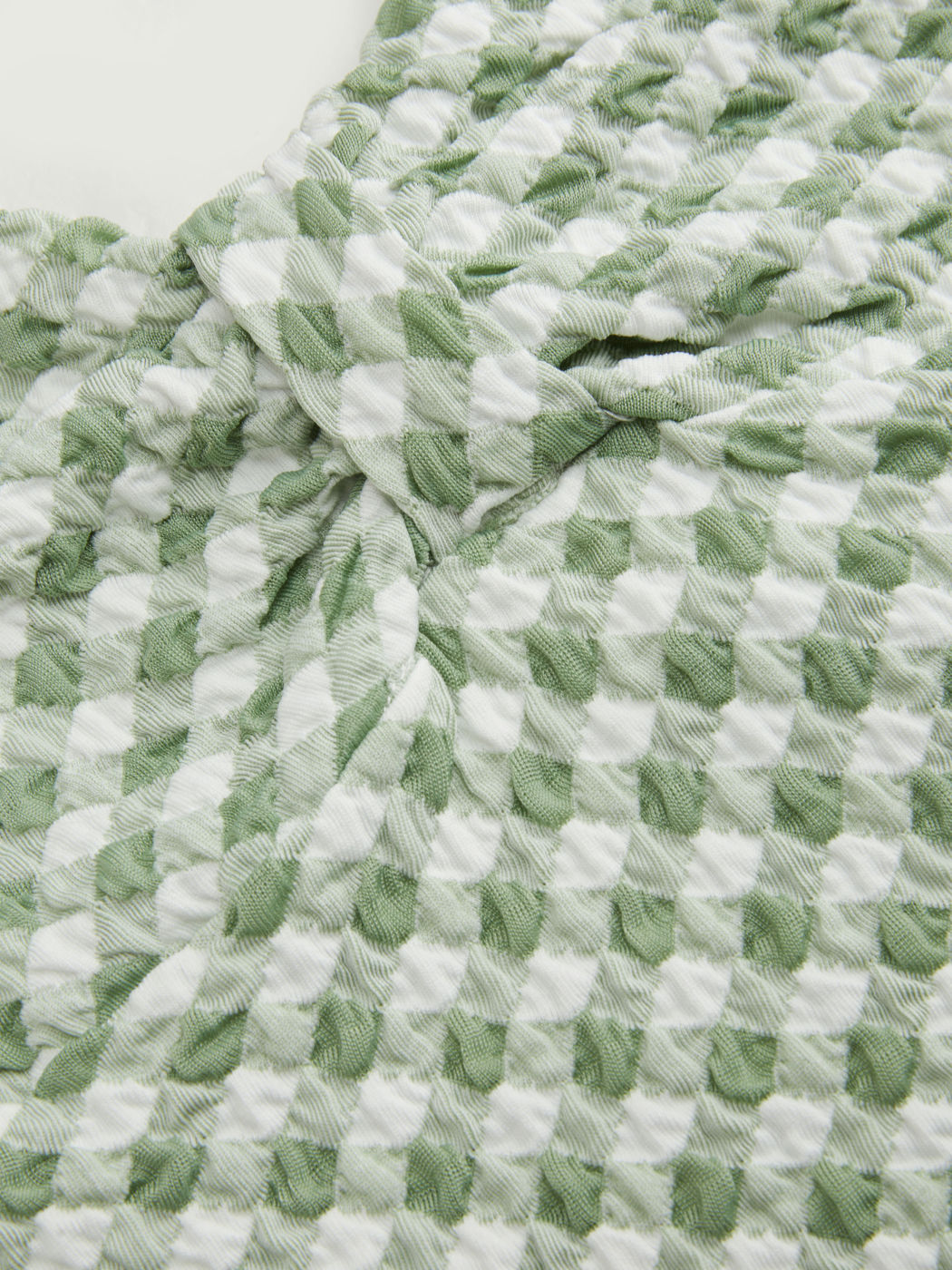 Halter Neckline Check Bowknot Top