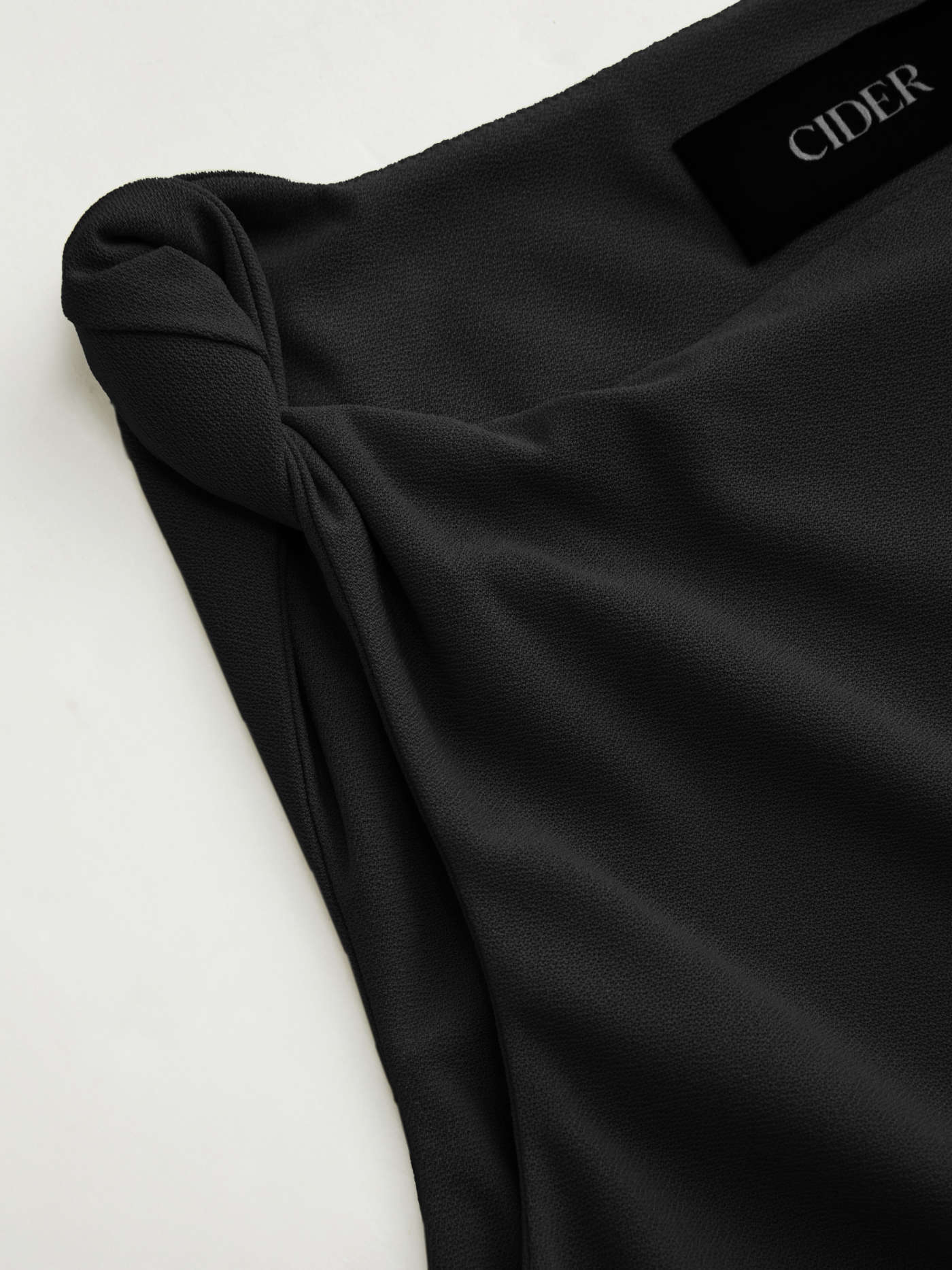 Woven Boat Neck Twist Ruched Mini Dress For Work