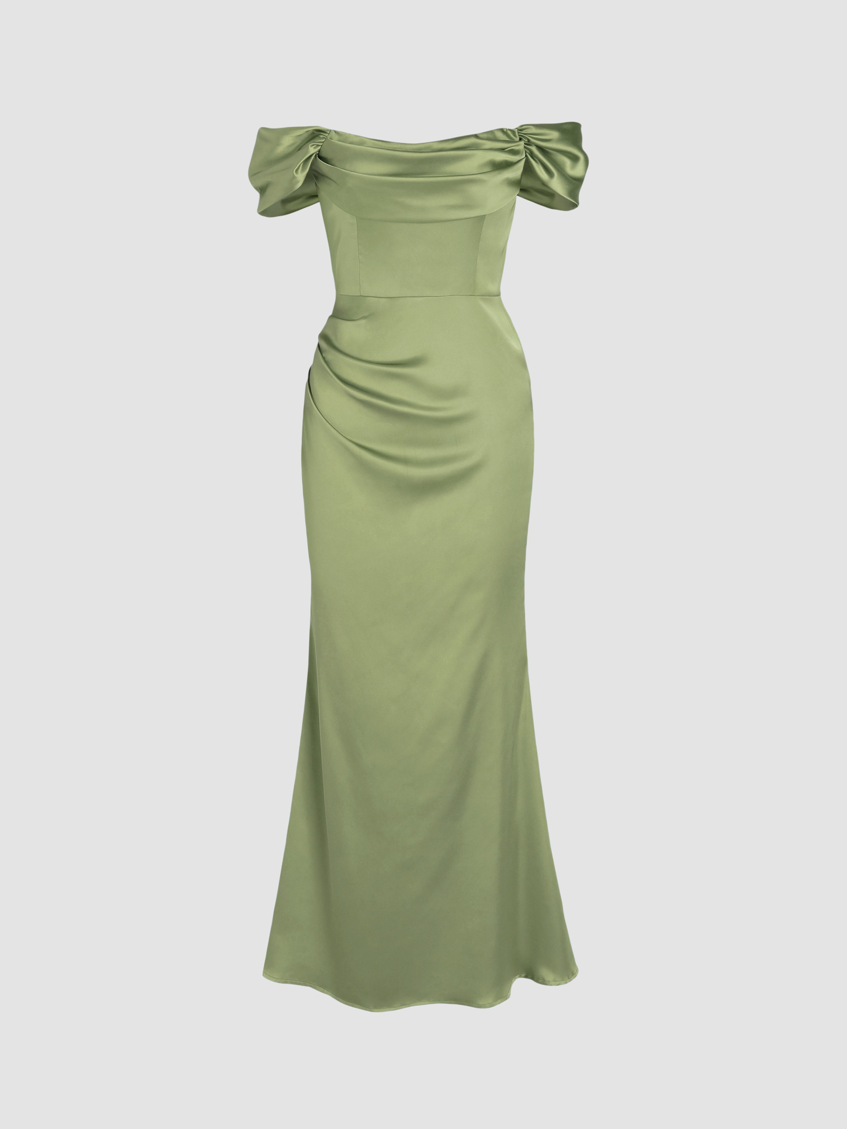 boho bridesmaid dresses sage green Joyfolie Women's Zayla Boho Dress in Green | Boho Maxi