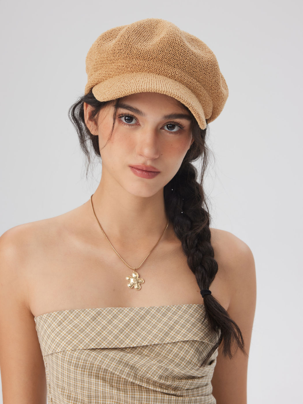 WOVEN BERET HAT