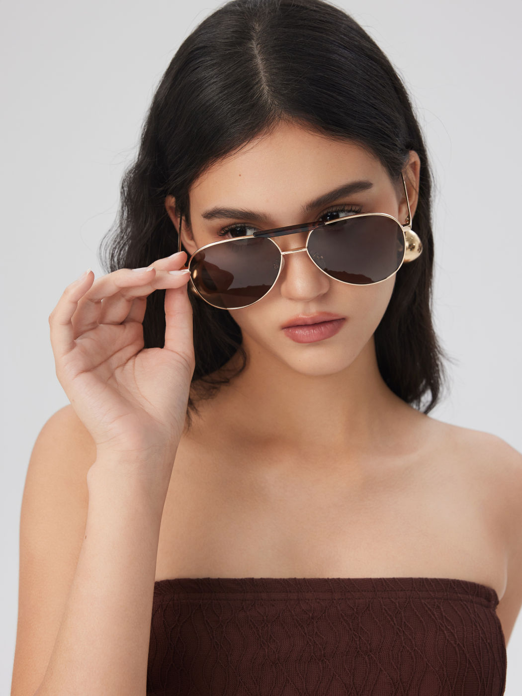 OVAL AVIATOR FASHION GLASSES