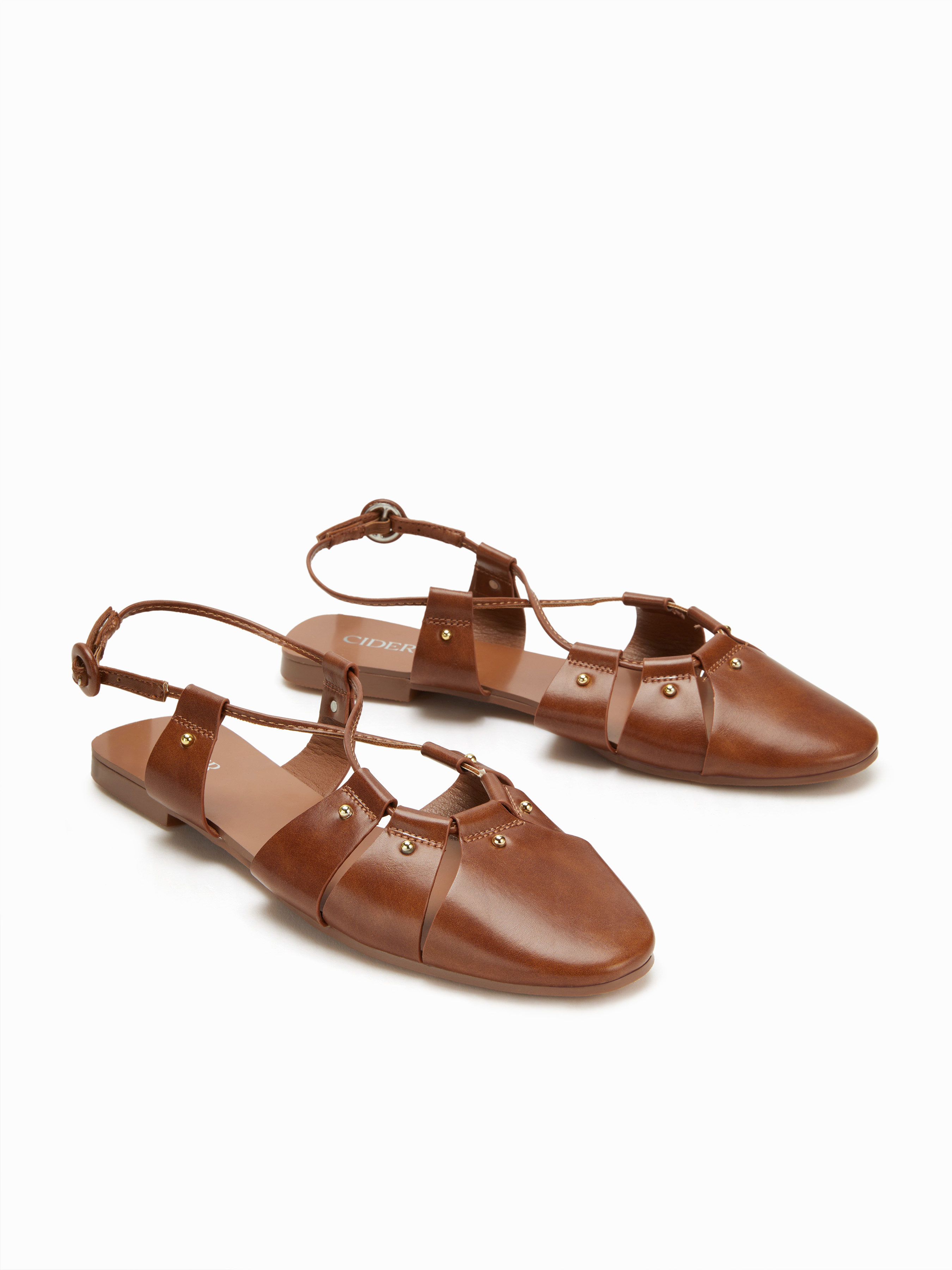 『Cider』ヒョウ柄スリングバック・フラットシューズ Flats & Shoe Accessories - Cider