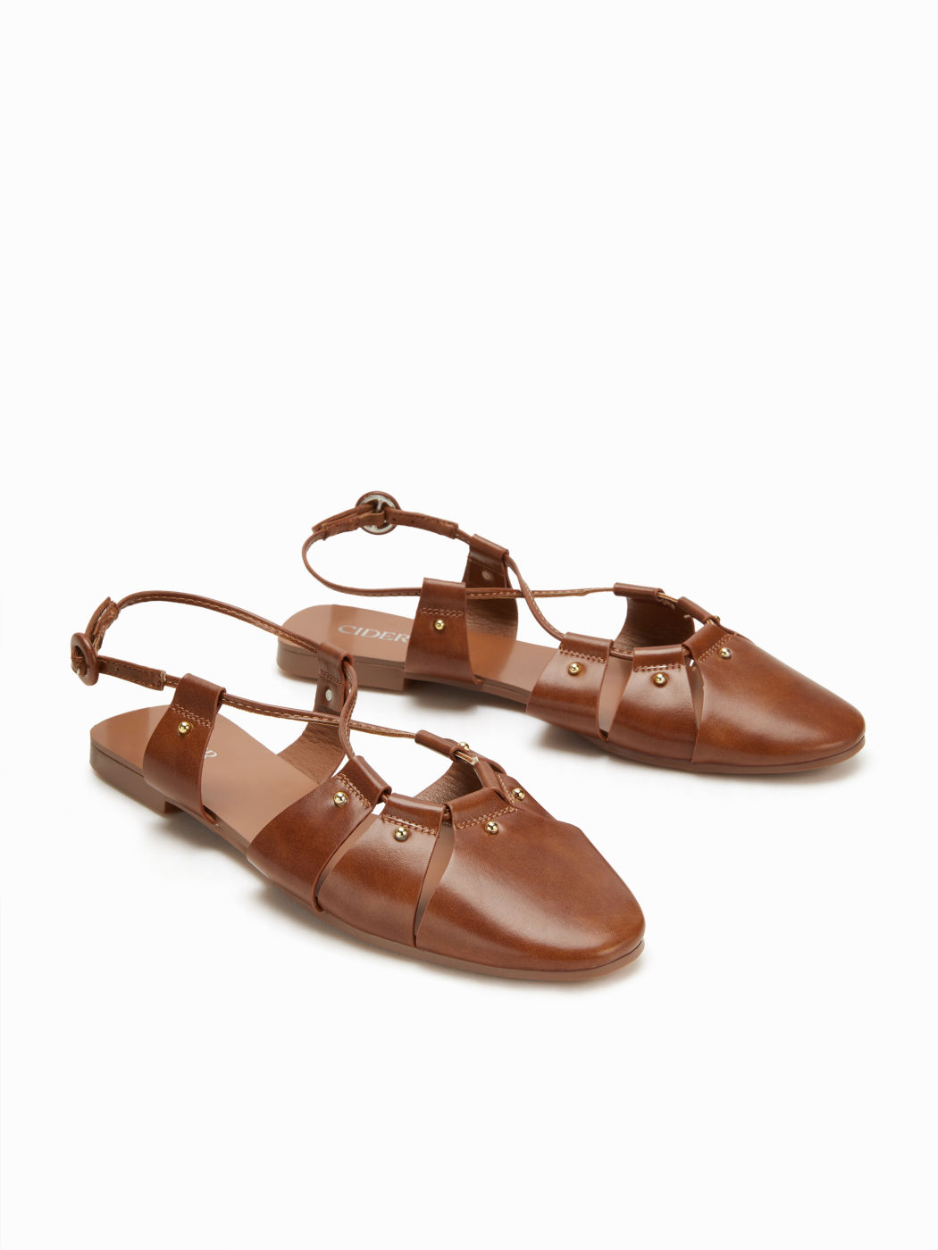 BALLERINE SLINGBACK CON CINTURINO REGOLABILE E BORCHIE