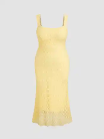 Spitzenblumen-Mermaid-Slip-Maxikleid Kurve & Plus