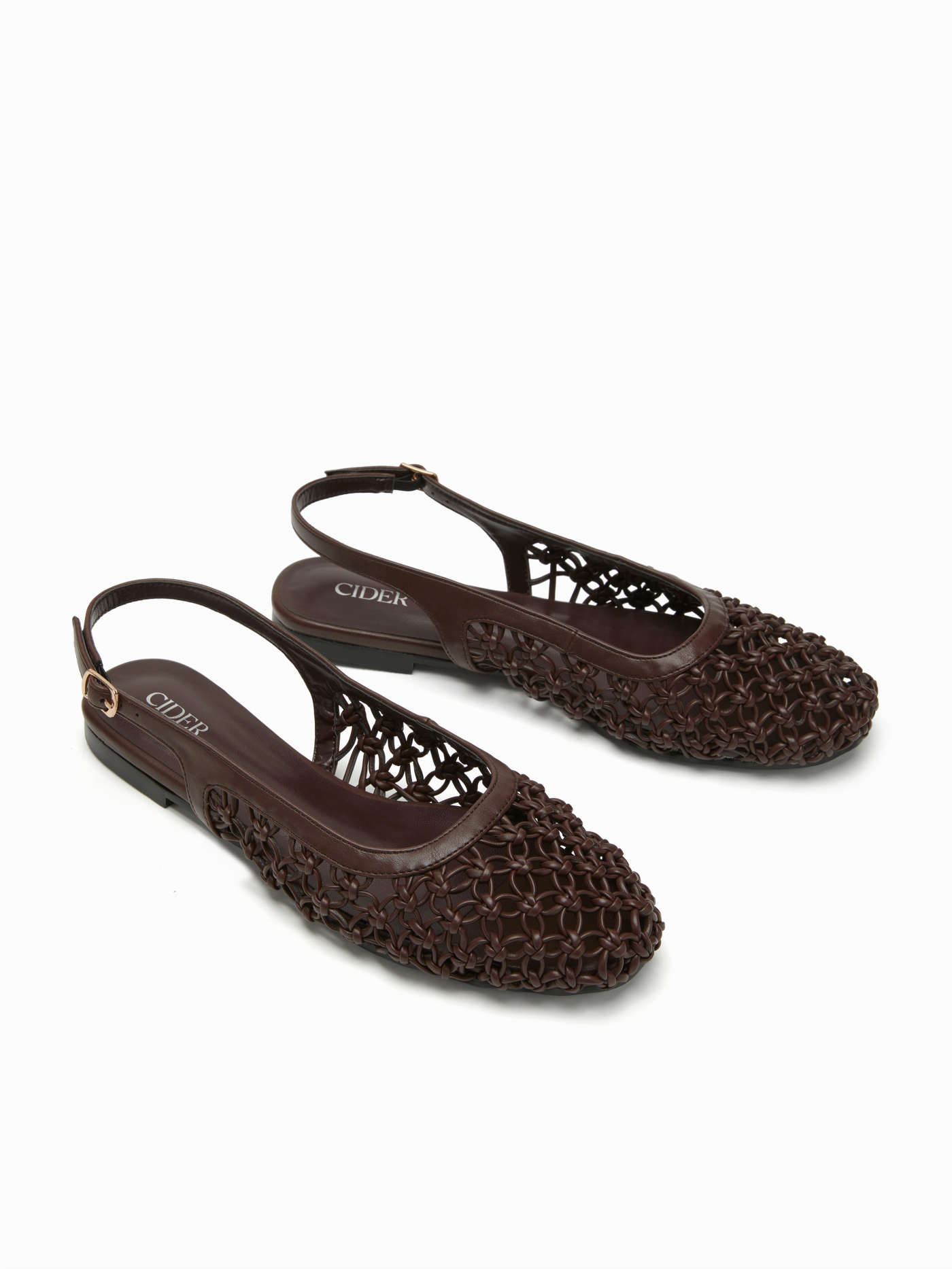 WOVEN SLINGBACK FLATS