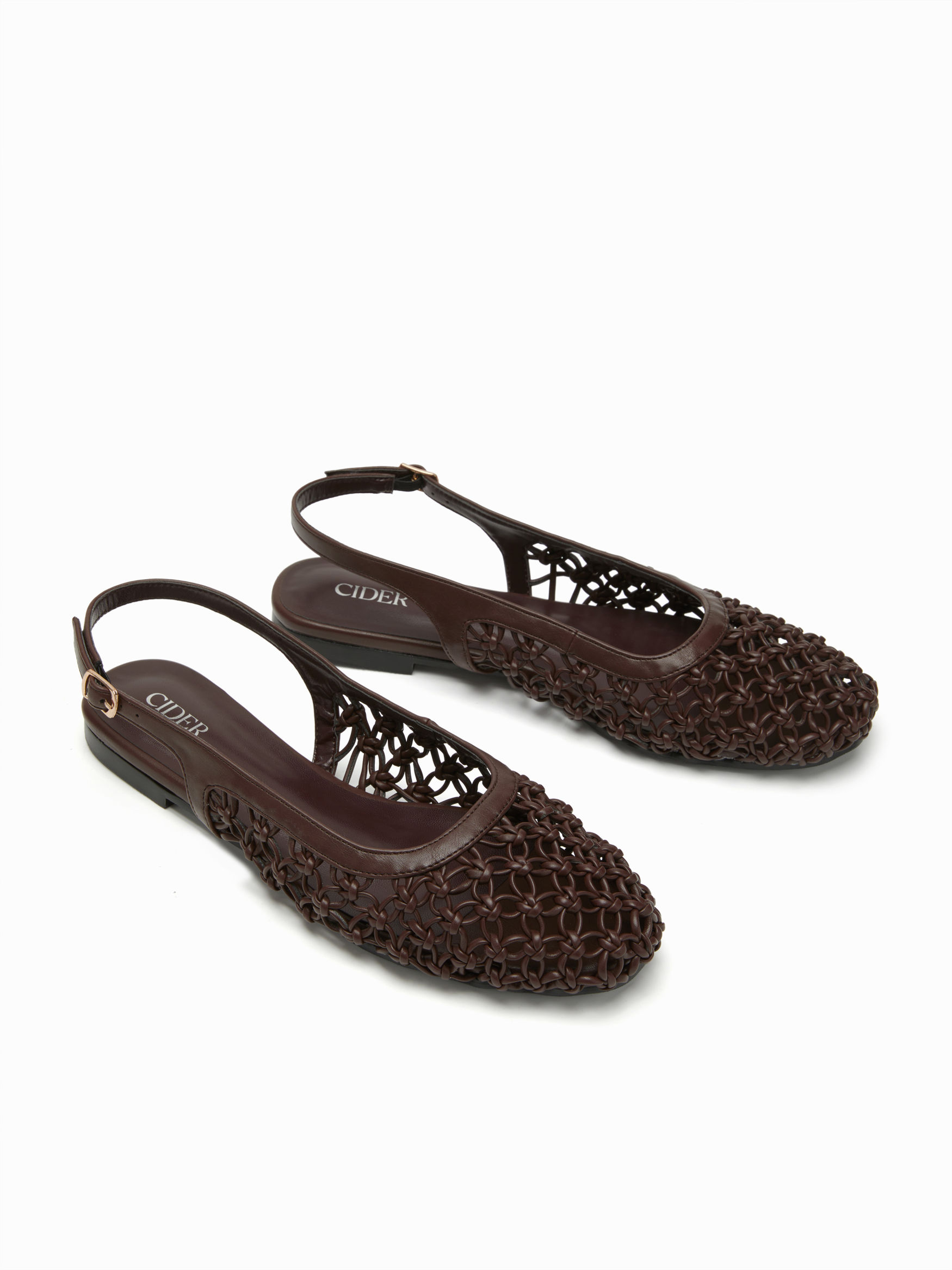 WOVEN SLINGBACK FLATS