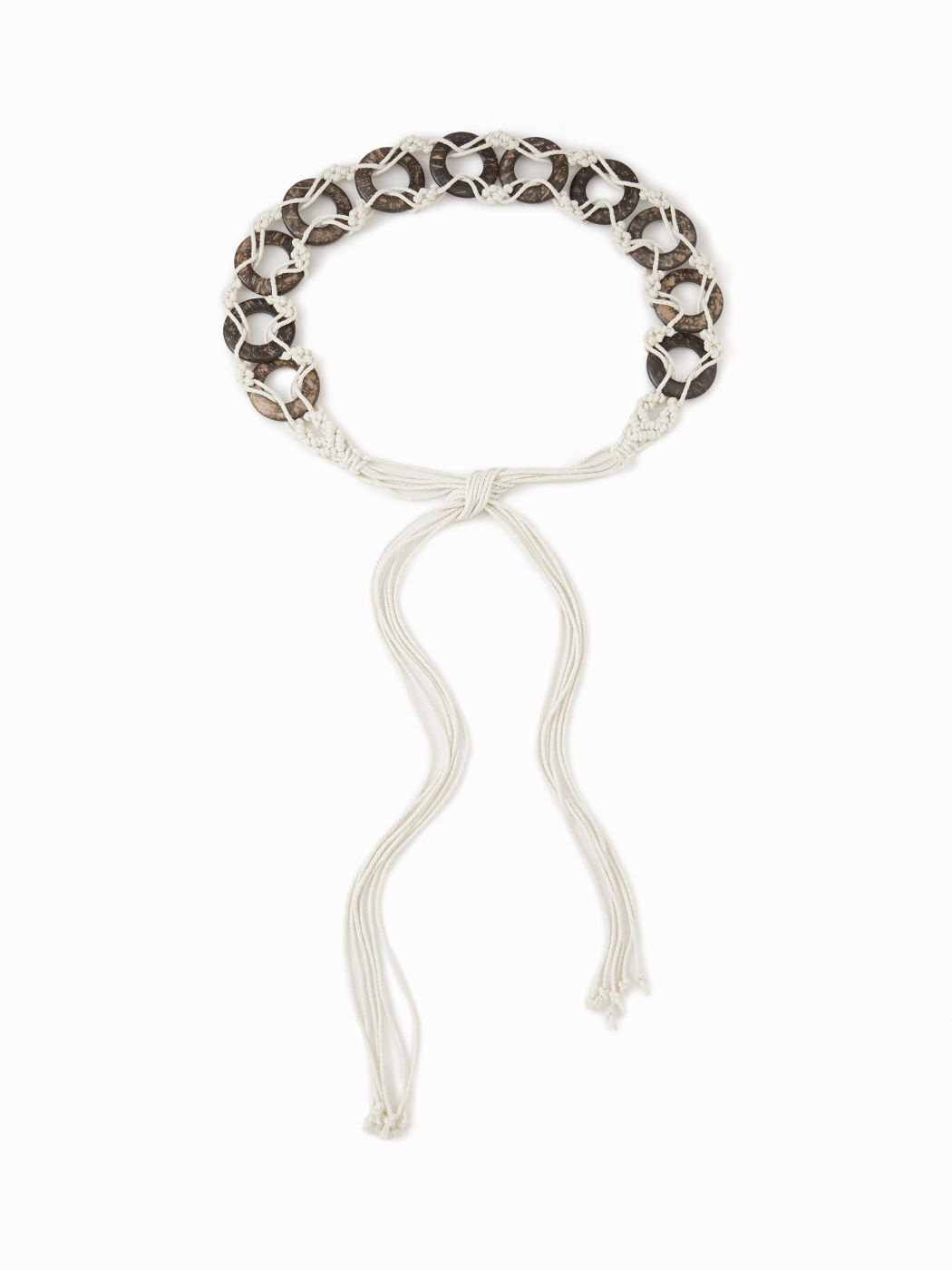 COCONUT SHELL LACE-UP WAIST BELT