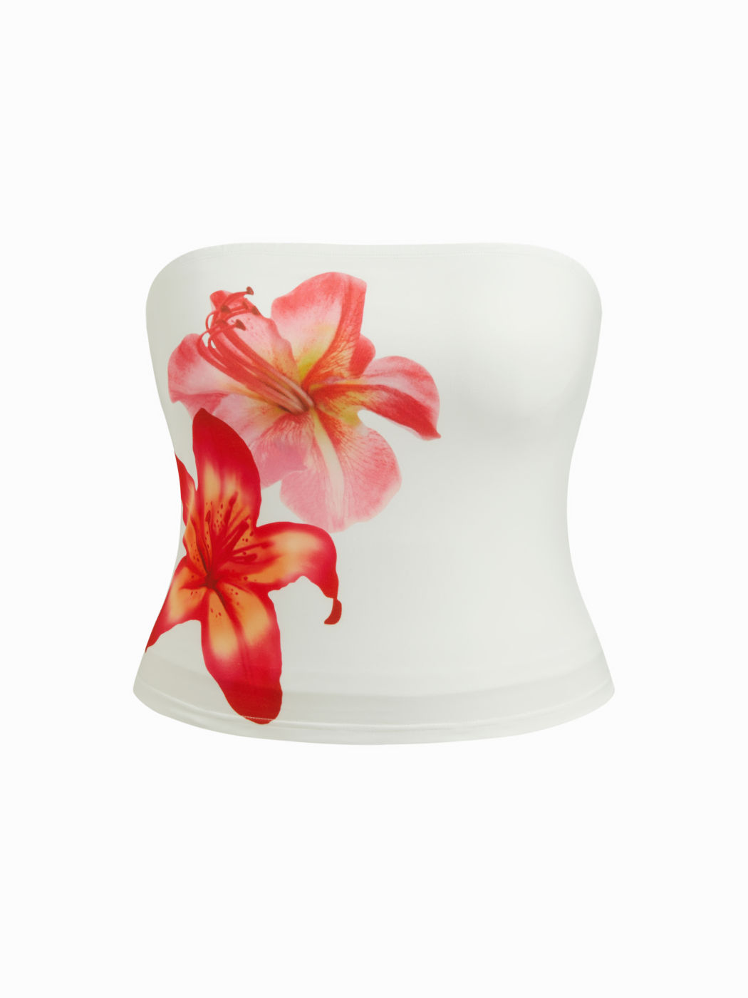 Top Curvy e Taglie Forti a Fascia con Grafica Floreale