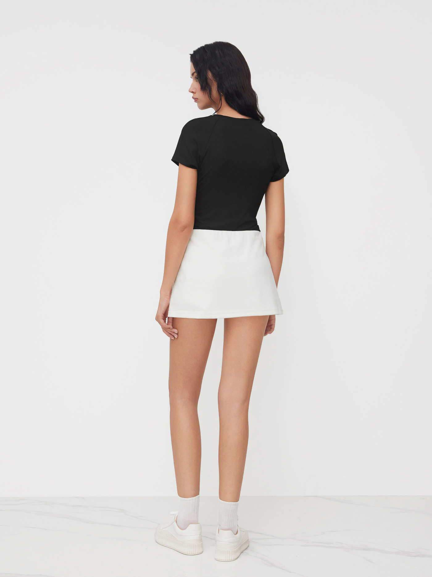CDR Low Rise Ruched Mini Skort