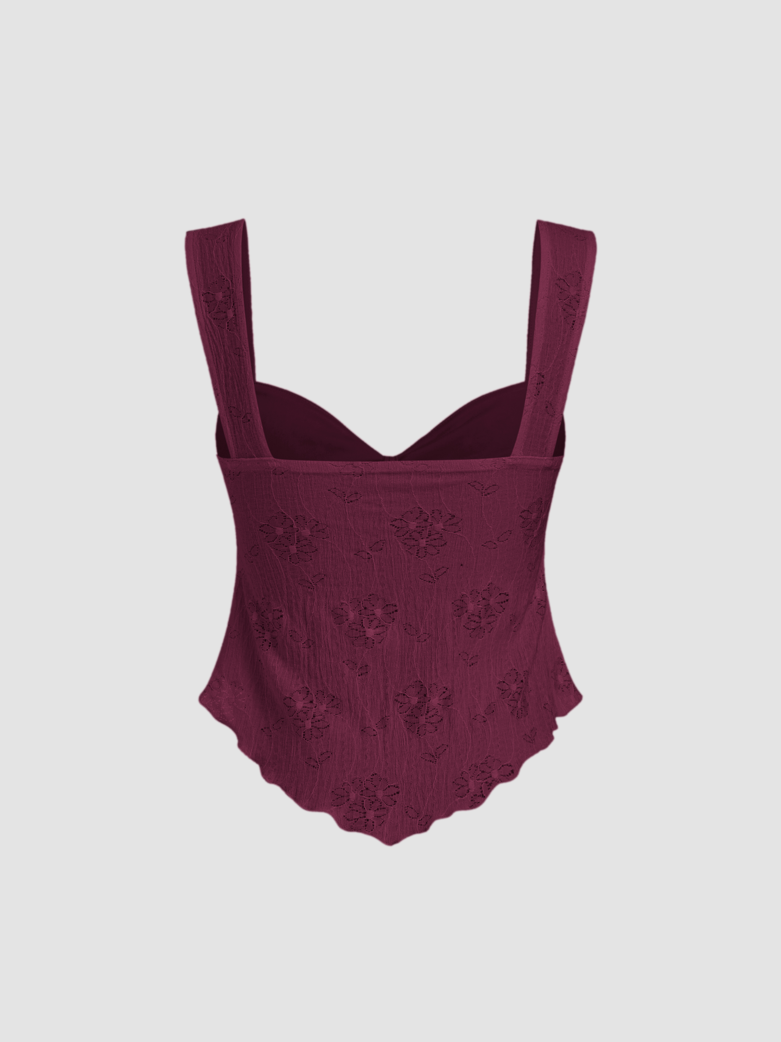 Lace Sweetheart Bowknot Tank Top