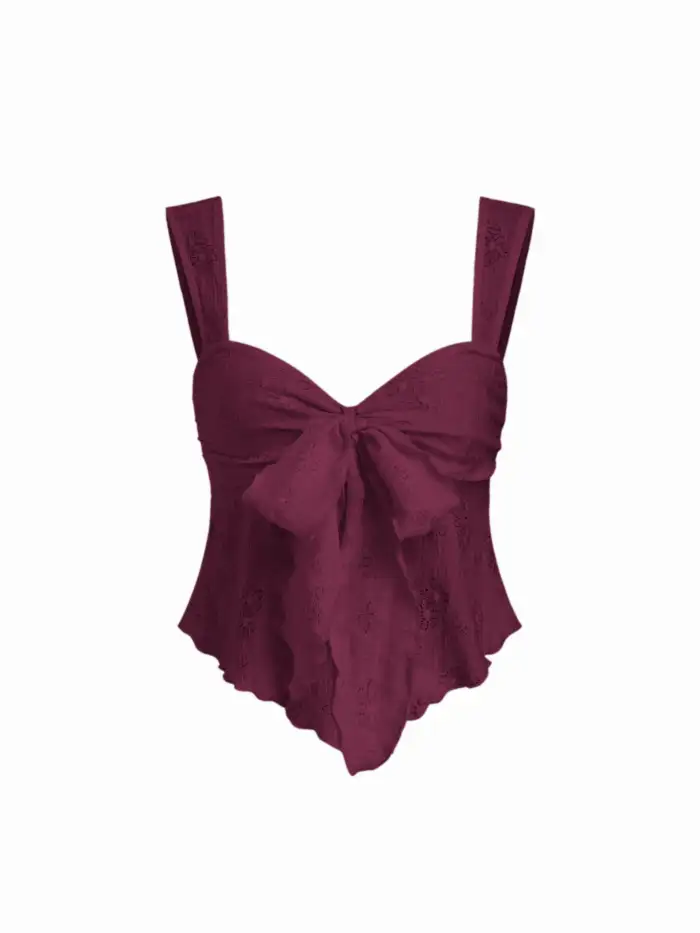 V-neck Halter Zipper Lace Up Top