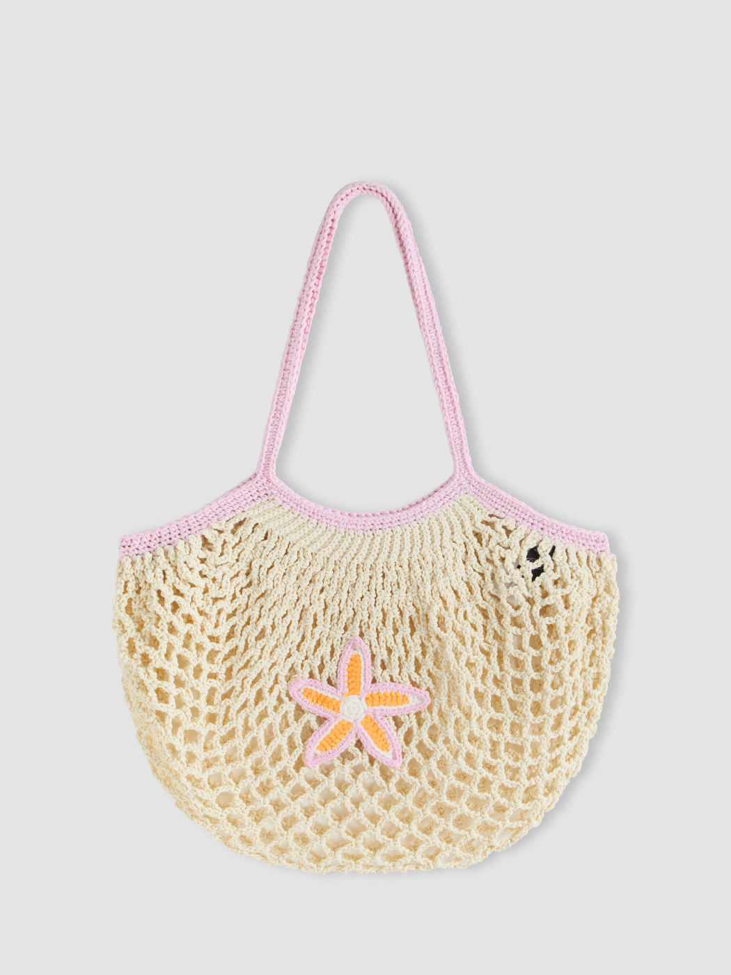 BORSA A SPALLA INTRECCIATA A DUE TONI A FORMA DI GRANCHIO