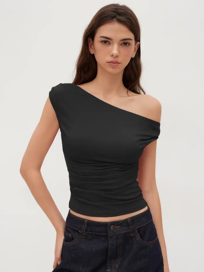 Knit Fabric Square Neck Solid Faux Pearl Knitted Long Sleeve Crop Top For Daily Casual Date Coffee Shop